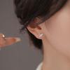 Screw Buckle Butterfly Stud Earrings Women's Earbone Nails New Year Sweet Temperament Style Earrings