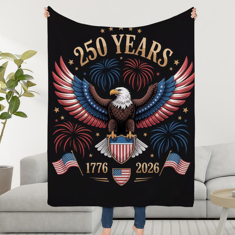 America 250 Th Anniversary Blanket Soft Warm Furry Throw Super Kids Toys Bed Sofa Car Cradle 75x90cm