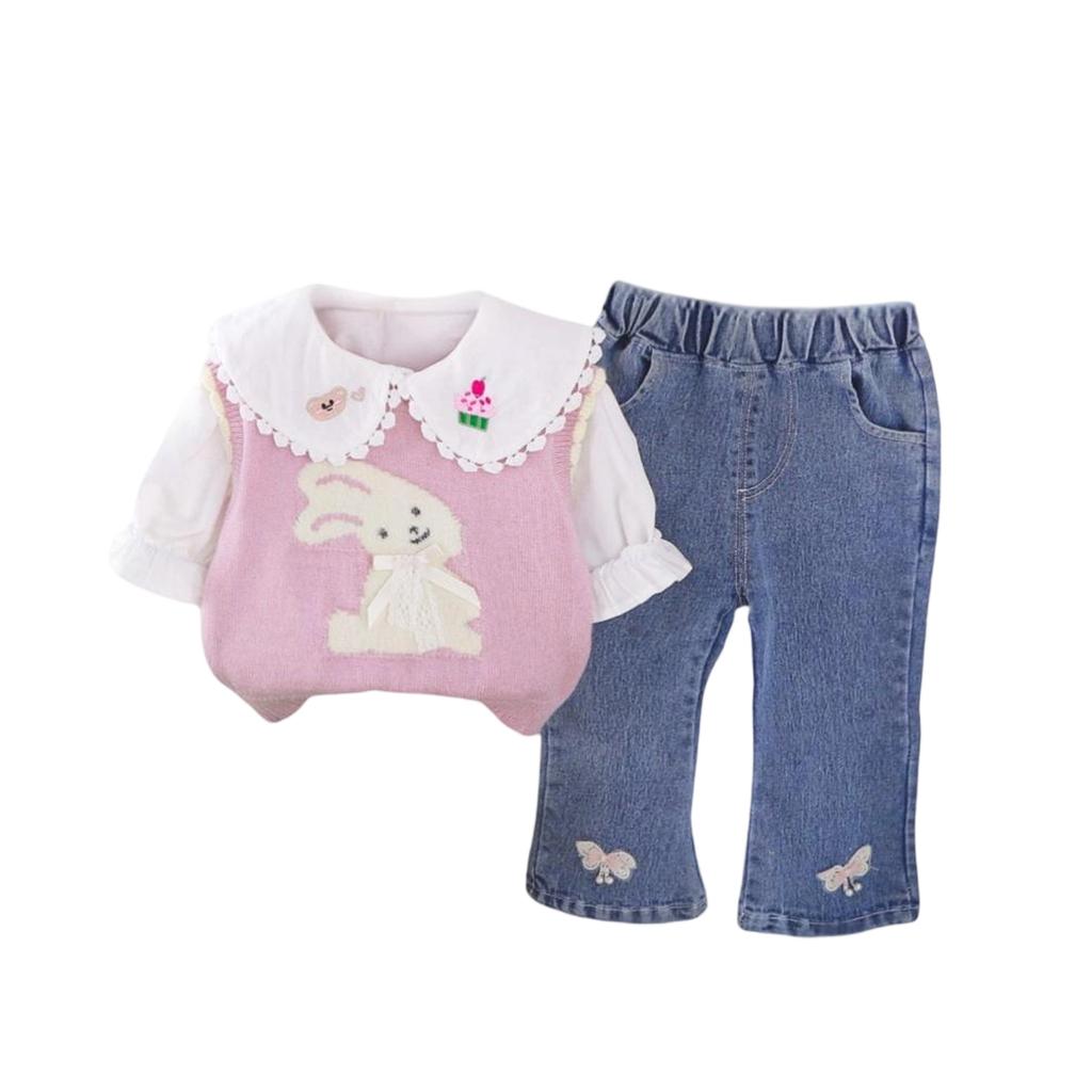 Kids Casual Long-Sleeve Set, Comfortable Daily Wear Outfits