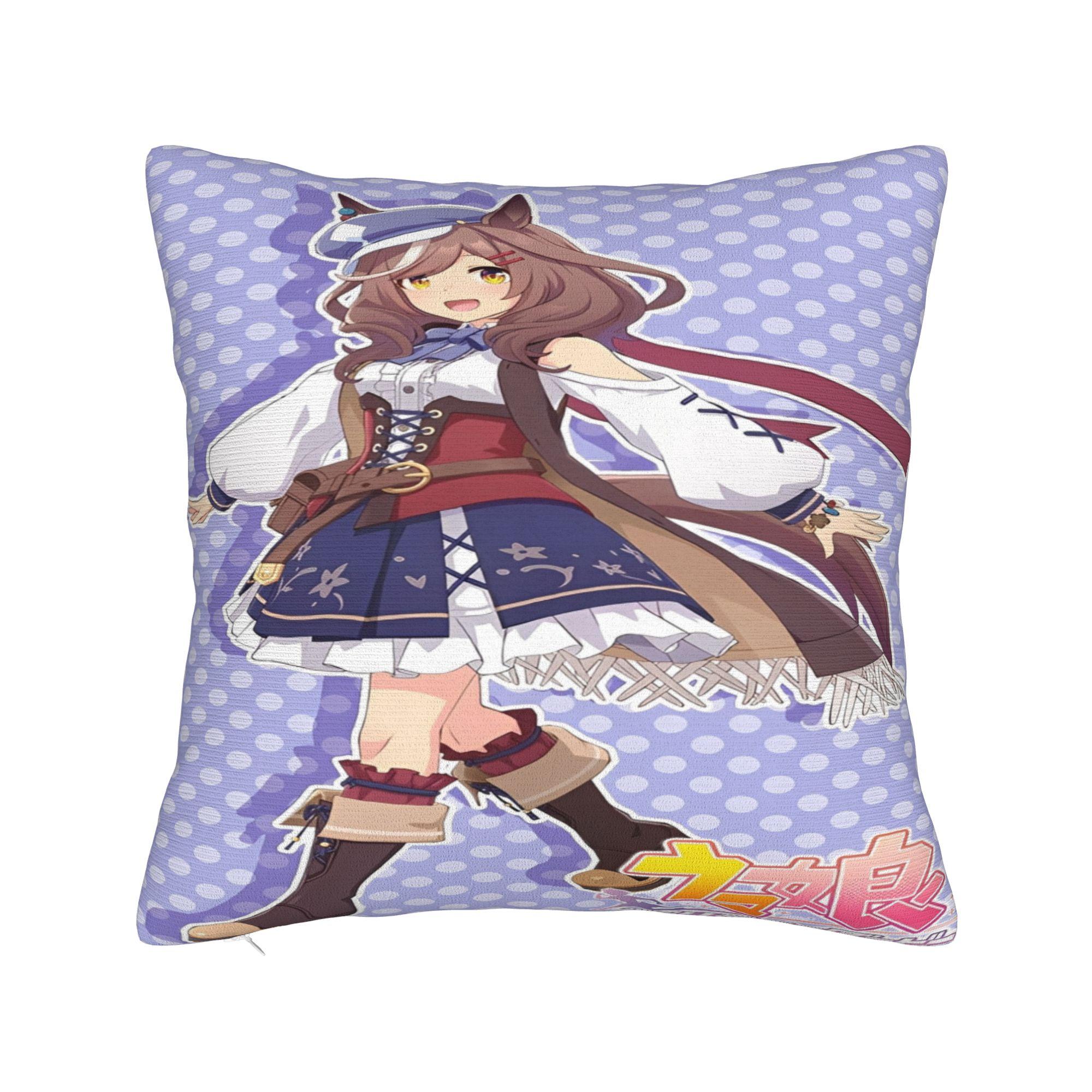 

Подушки с принтом Uma Musume Cinderella Gray Постельное белье Мягкая наволочка Наволочки Декор для дивана На молнии Разные размеры 12x12in 30X30cm