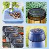 Garden Patio Rain Barrel Mesh Cover - Black Insect & Leaf Protection