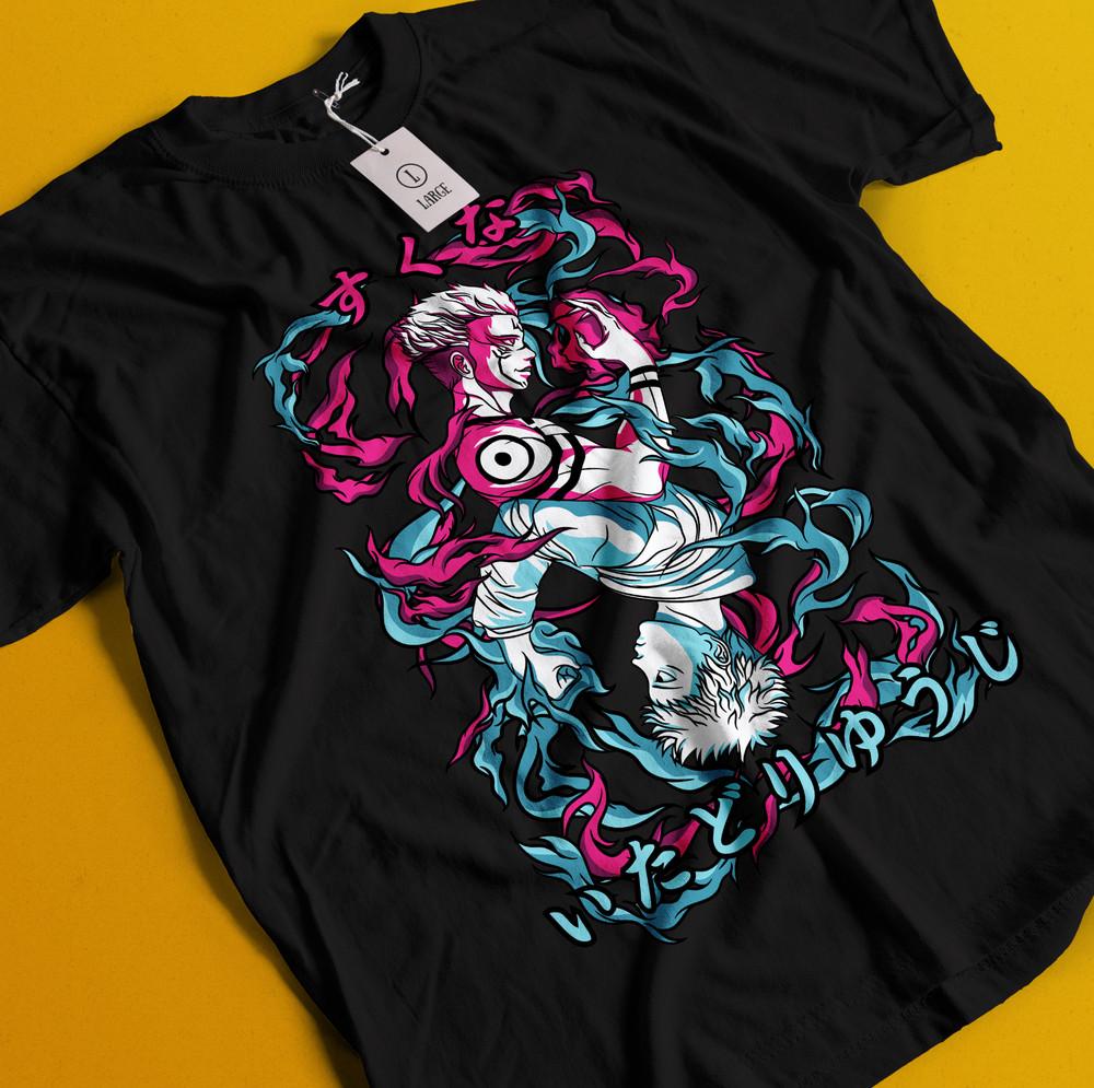 

Футболка Сукуна Футболка Годжо Сатору Футболка Магическая битва Футболка Тодзи Футболка Итадори Махорага XL