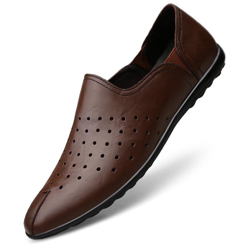 

Новая мужская кожаная обувь деловая повседневная дышащая перфорированная воловья кожа мужская обувь простая для выхода удобная низкая кожаная обувь внешняя торговля 47