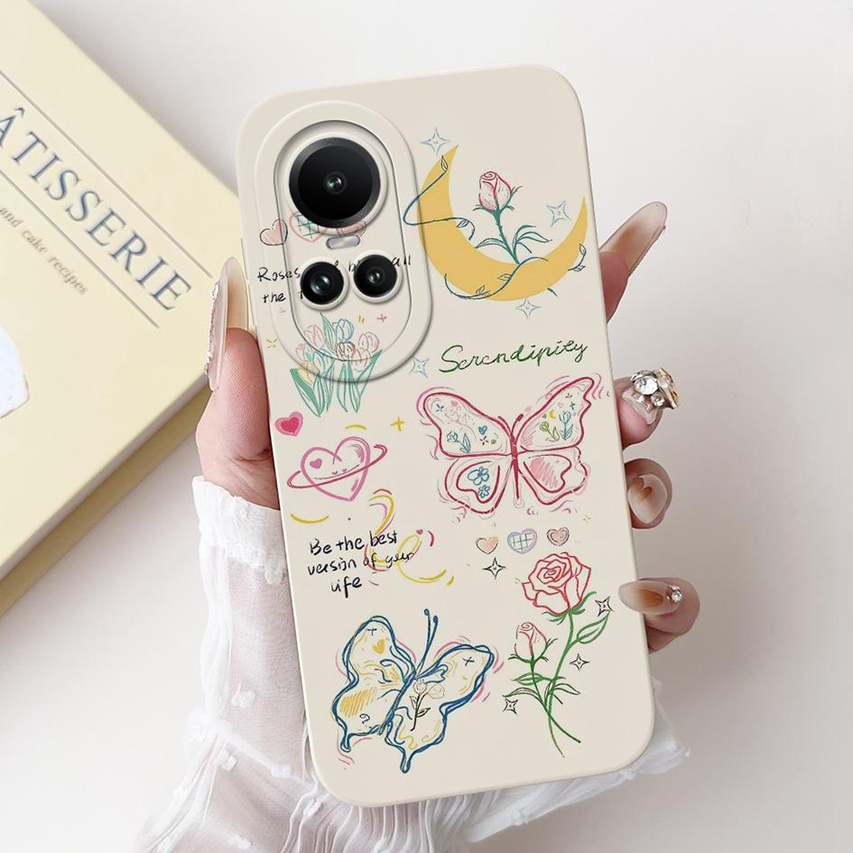 For OPPO Reno 10 Case CPH2531 Reno10 5G Cover Fashion Daisy Flower Lens Protective Soft Shell For OPPO Reno 10 Pro CPH2525 Coque
