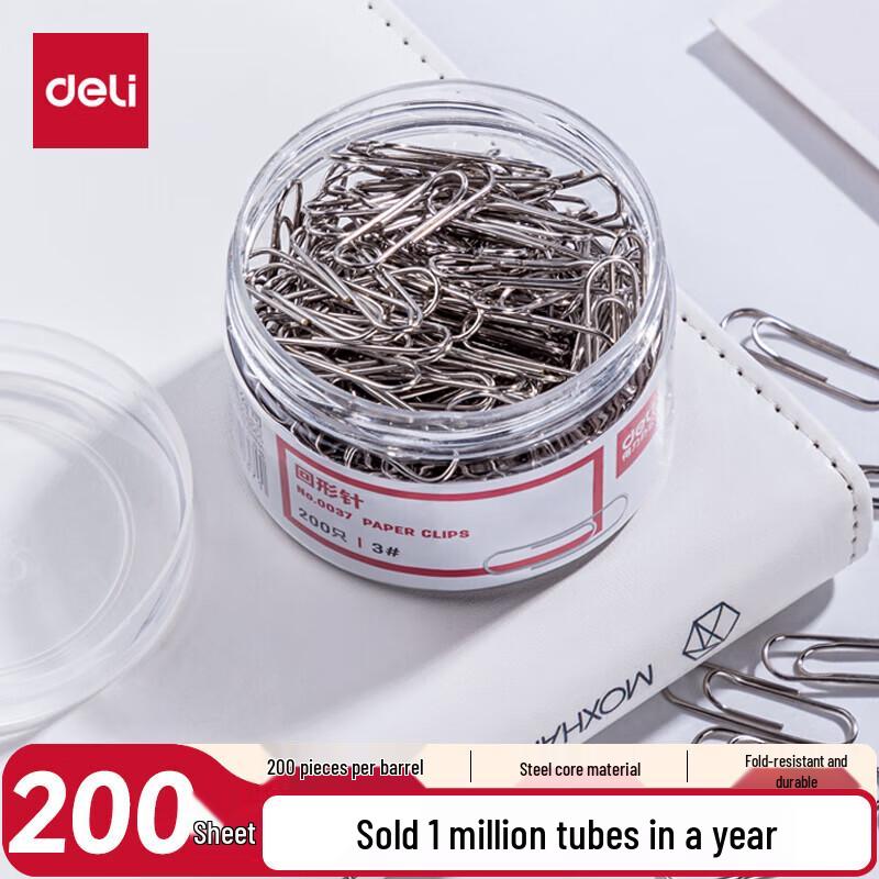 Deli Nickel-Plated Paperclips