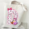 Halloween personalized print student canvas bag tutoring bag 26 letters fashion shoulder bag women large capacity