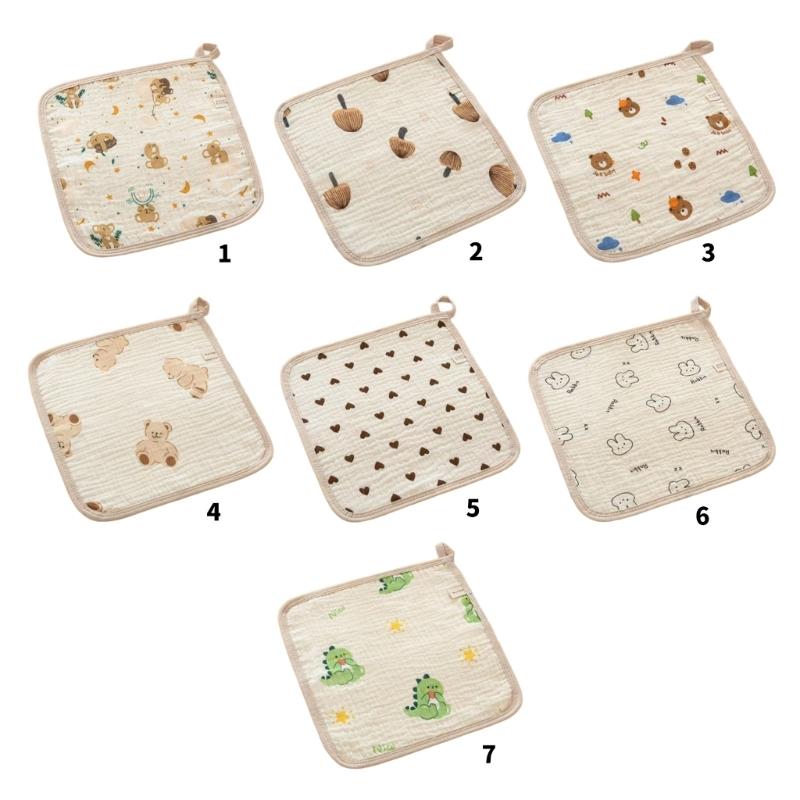 Cotton Drooling Bib Mouth Cloth For Baby Gentle On Skin Machine Washable Saliva Towel Newborns Feeding Accessories