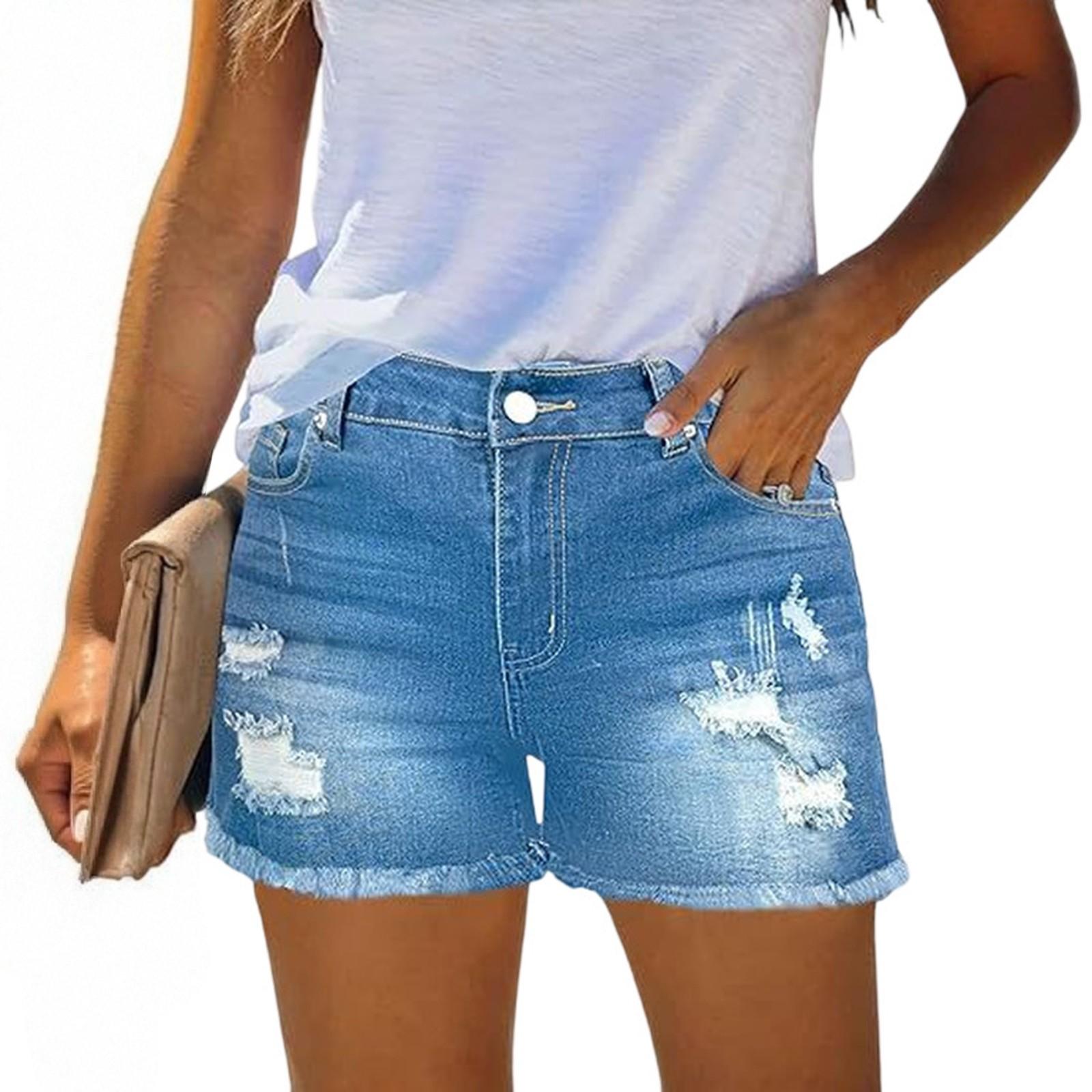 

Женские джинсовые классические универсальные модные шорты с высокой талией M