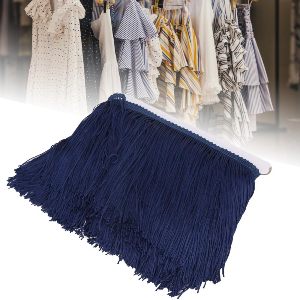 1pcs Polyester Material Polyester Lace Trim 10 Yards Long Stage Clothing Sewing Supplies темно-синий