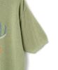 KNITTED Coolever Flower Print Half Knit Sage Green