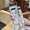 Lanyard Dirt-resistant Phone Case For Samsung Galaxy S10 5G/SM-G977N Soft case Waterproof Wristband Anti-dust Cartoon