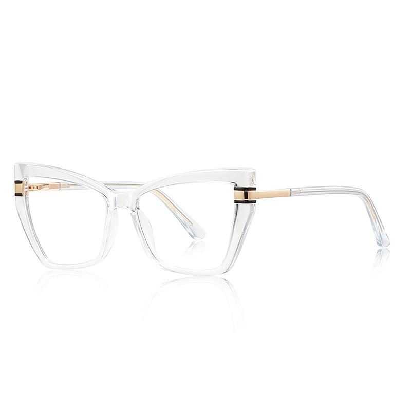 Elegant Full Rim Square Reading Glasses For Women  Frame Clear Lenes Magnification 0 To+6.0 Anti Blue Light Computer Glasses