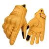 Genuine Leather Breathable Motorcycle Racing Gloves - Anti-Fall, Summer Riding Gear