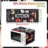 Printed Microwave Oven Dust Cover Universal Dust Protector Mat Microwave Cover  Household Cover