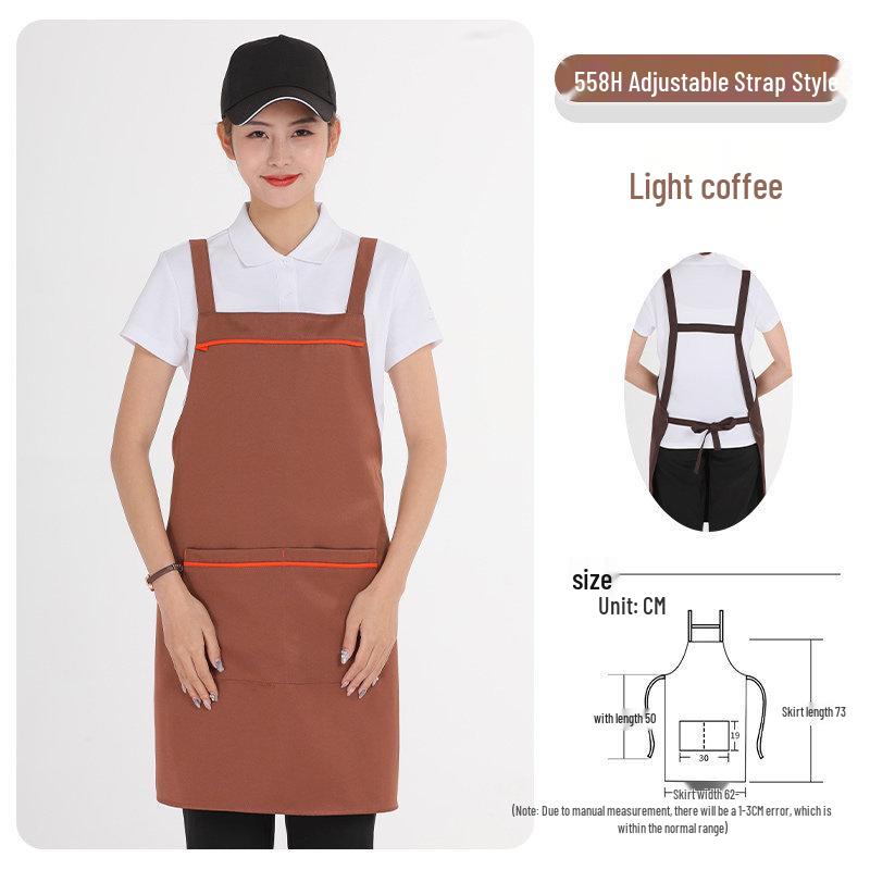 Premium Women's Waterproof Work Apron with Custom Logo for Restaurants, Cafes, Hotels, Flower Shops, and Supermarkets