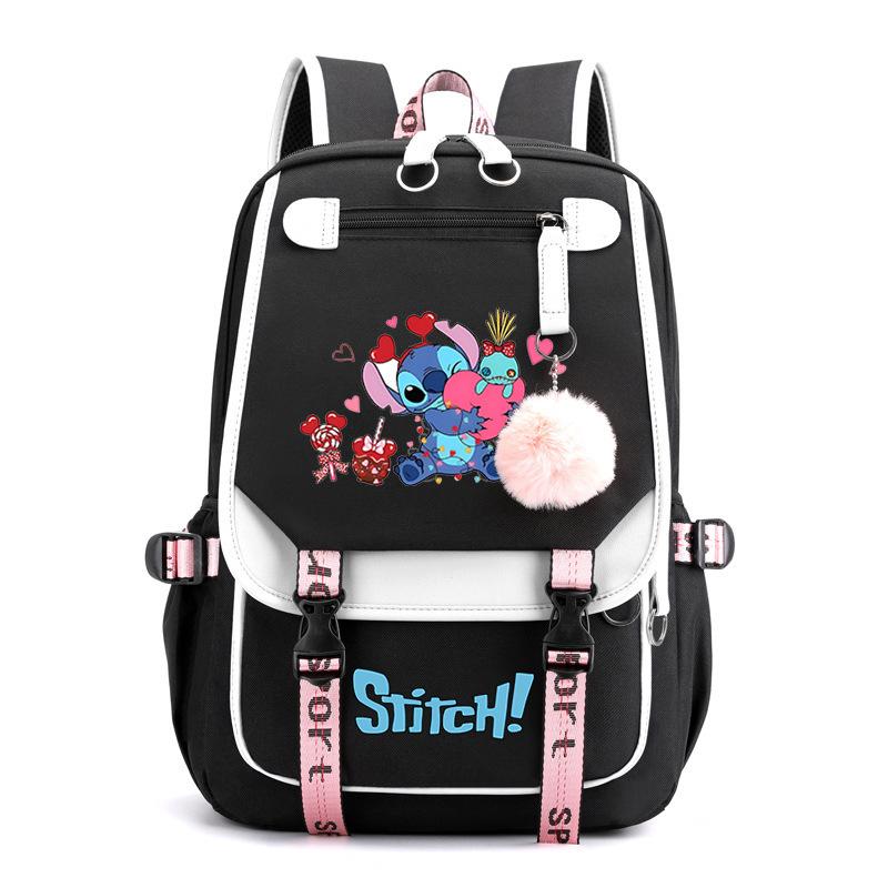 Cartoon Schoolbag Junior High School Student High School Student With Usb Multi-Function Student Schoolbag