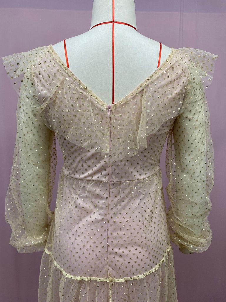 Rochie de seară pentru femei europene și americane, primăvară/vară 2025, sexy, cu decolteu în V, cu accente aurii, cu mânecă lungă