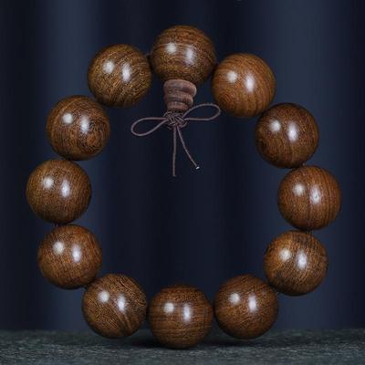 Golden Sandalwood Buddhist Prayer Beads Bracelet for Men and Women Multi-loop Couple Wenwan Accessories