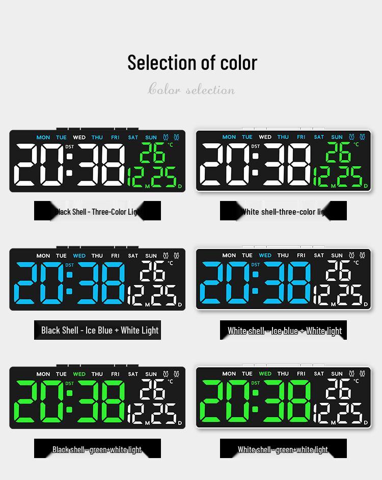 Multifunctional LED Digital Alarm Clock with USB Output - Model 5510