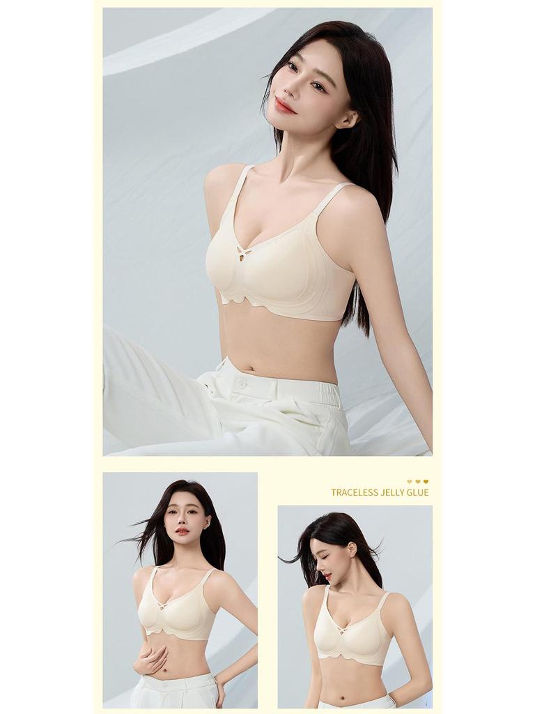 Seamless Push-Up Bra for Women - Anti-Sagging, Side Support, and Adjustable Soft Lift