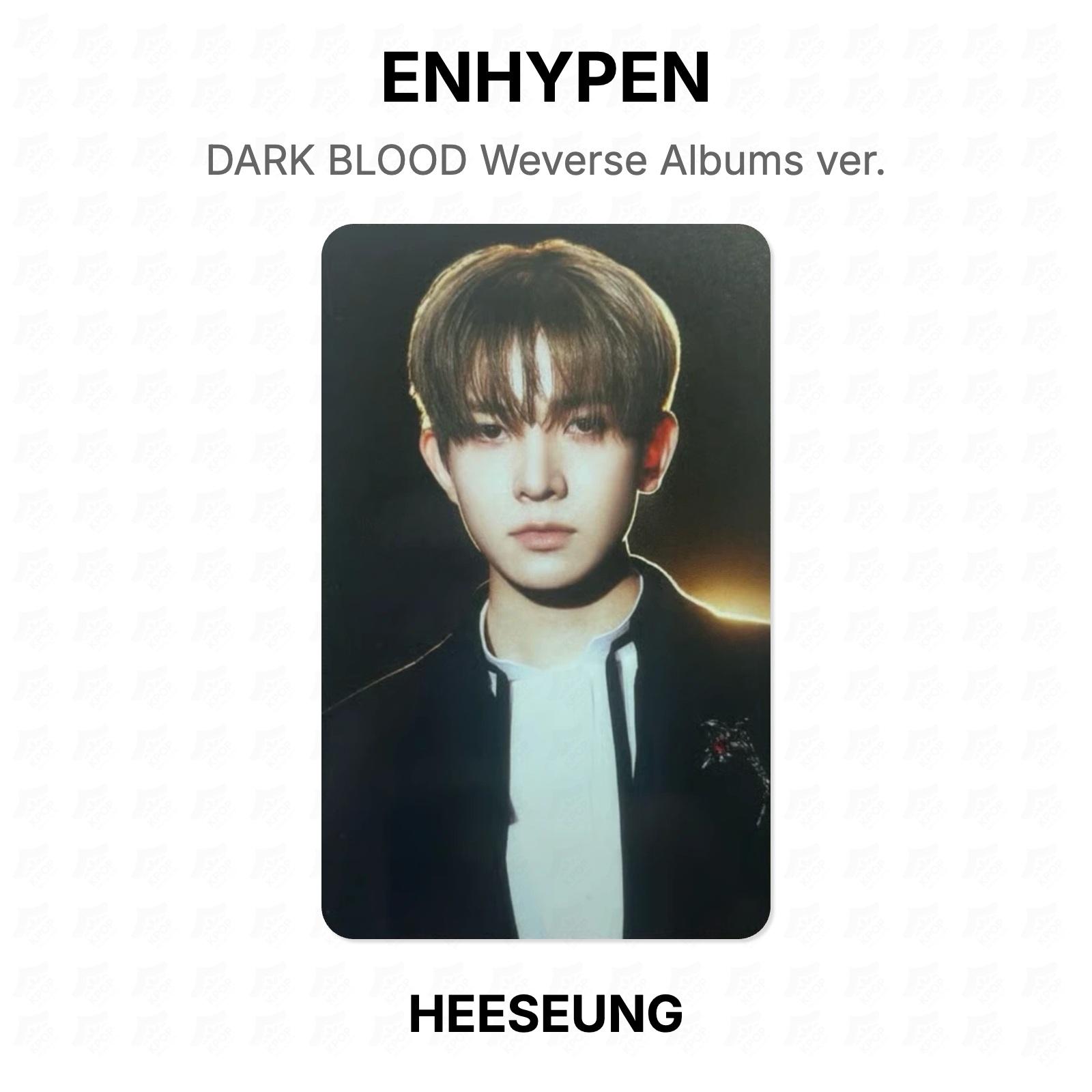 ENHYPEN DARK BLOOD Weverse Albums ver. Official Photocard HEESEUNG