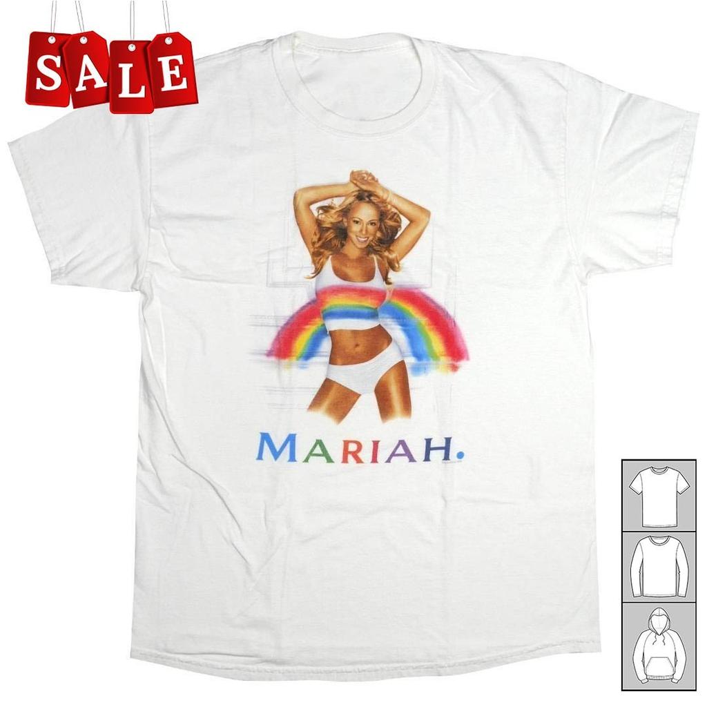 Nuova T-shirt Arcobaleno Mariah Carey Regalo per i Fan Unisex S-5XL CA685
