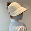 Foldable Wide Brim Ponytail Sun Hat Drawstring Adjustable Cap Summer Quick-Dry Visor Fisherman Capfor Women Beach Hat