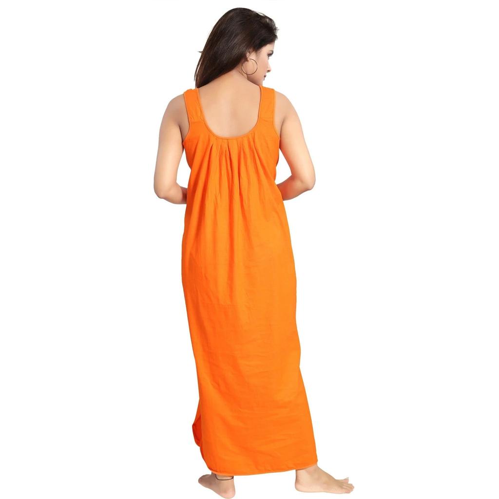 Indian Women Cotton Night Gown Summer Nightwear Sleepwear Long Maxi Nighty Dress