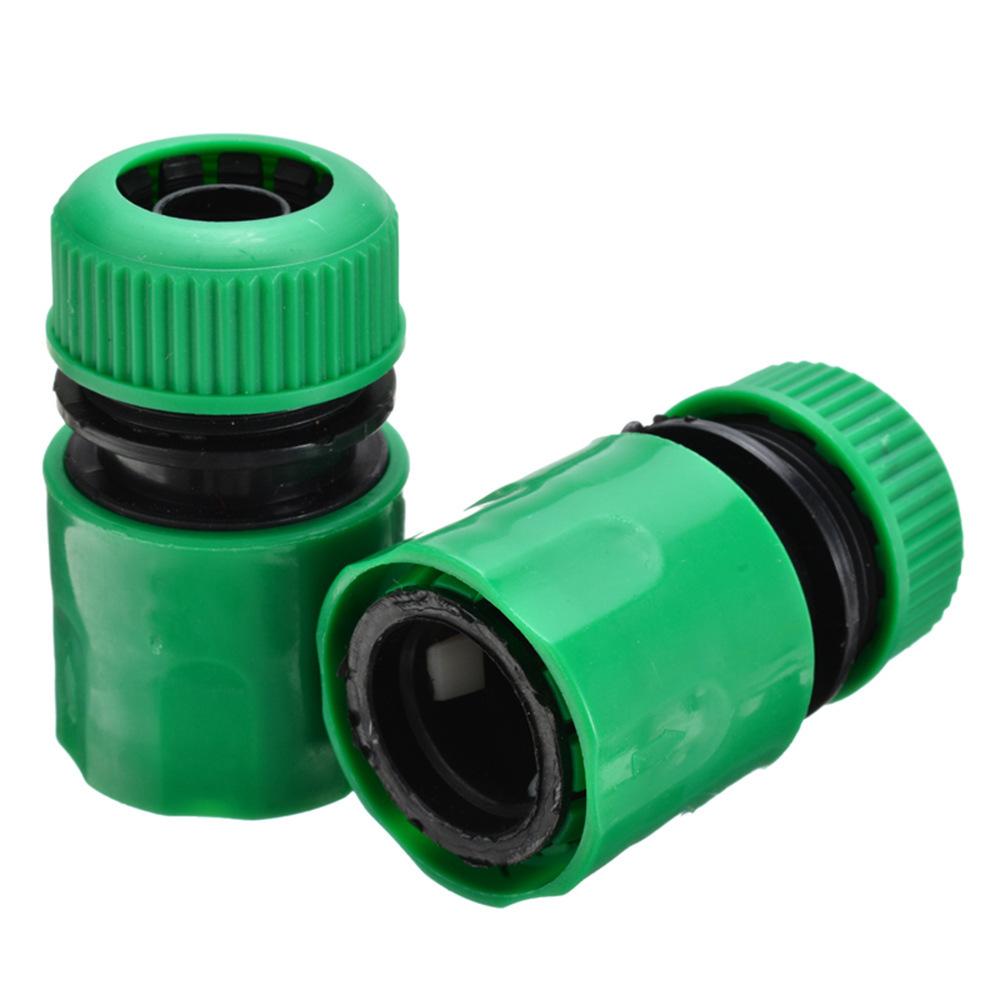 1Pcs Green Quick Connect 4-Point Water Connector, Universal Gardening Watering And Car Washing Water Pipe Quick Connect Accessory