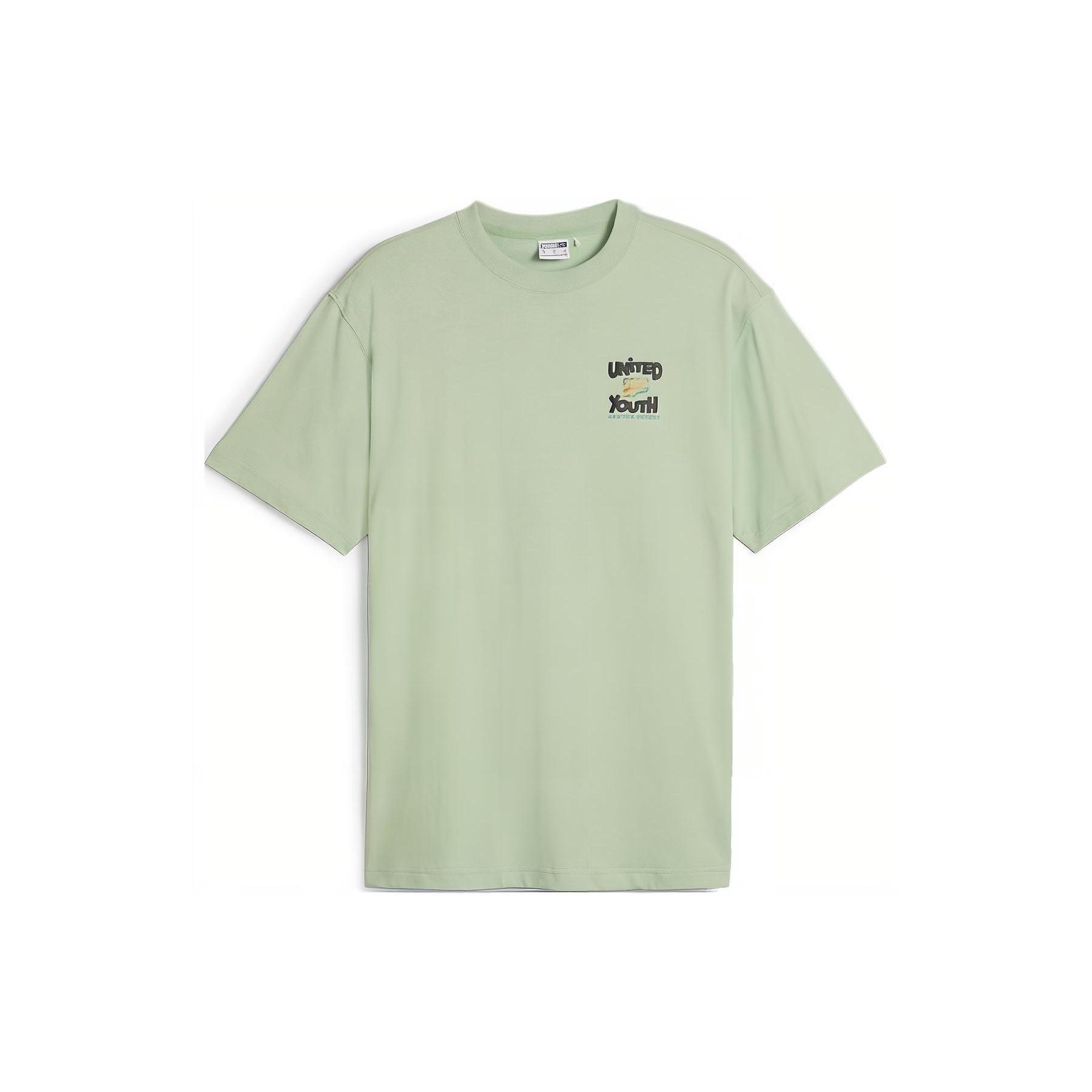 PUMA Downtown Graphic T-shirt Green Men s 626097-89 M