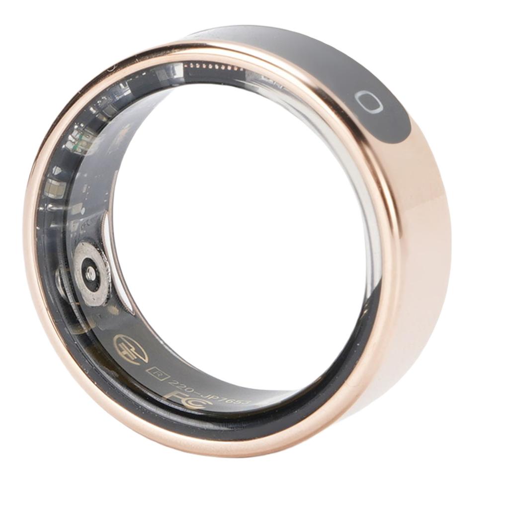 Smart Ring with Display Screen Sleep Tracker Ring Water Proof Fitness Ring Gesture Control Step Counting Gold ID 18.2mm