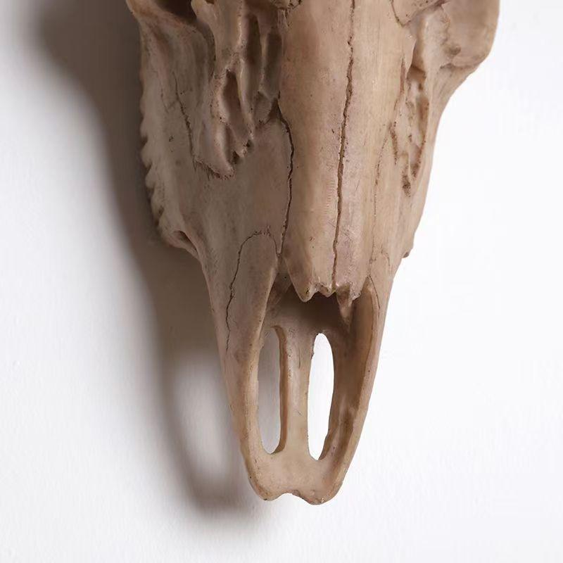 Vintage Deer Head Wall Mount Resin Antler Plaque Farmhouse Lodge Cabin Decor Rustic Home Office Mantel Art Unique Halloween Gift