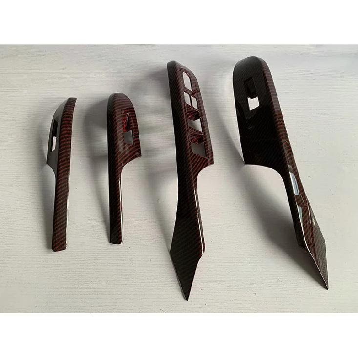 For Suzuki Swift ZC ZD 2024 2025 Car Accessories Carbon Fiber Style Door Window Armrest Cover Switch Panel Trim Molding Garnish
