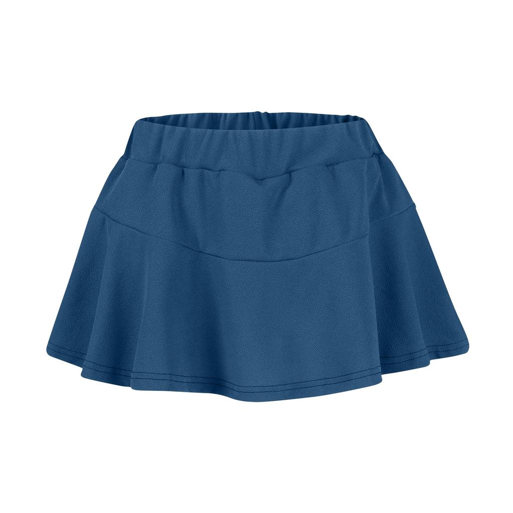 Women's Fashion Color Elastic Waist Yoga Skirt Pants Sports Short Skirt High Waist Shorts