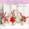 Style Mini Christmas Tree With Red Apple And Decor For Holiday Celebration