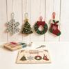 DIY Christmas Beaded Ornament Craft Set 1 Set Handmade Decor Making Kit with Gift Box for Holiday Home Xmas Tree Decor