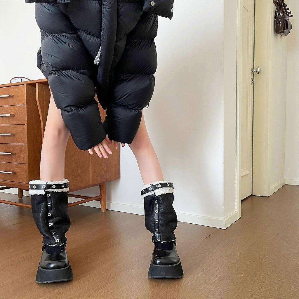 Women Suedes Leg Warmers Girls 80s Harajuku Punk Long Leg Socks Flared Leg Sleeves Gothic Clothes Streetwear Multicolor