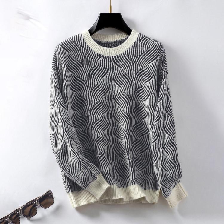 Vintage Loose Long Sleeve Cardigan Solid Color Knitwear Sweater O Neck Autumn Winter Top