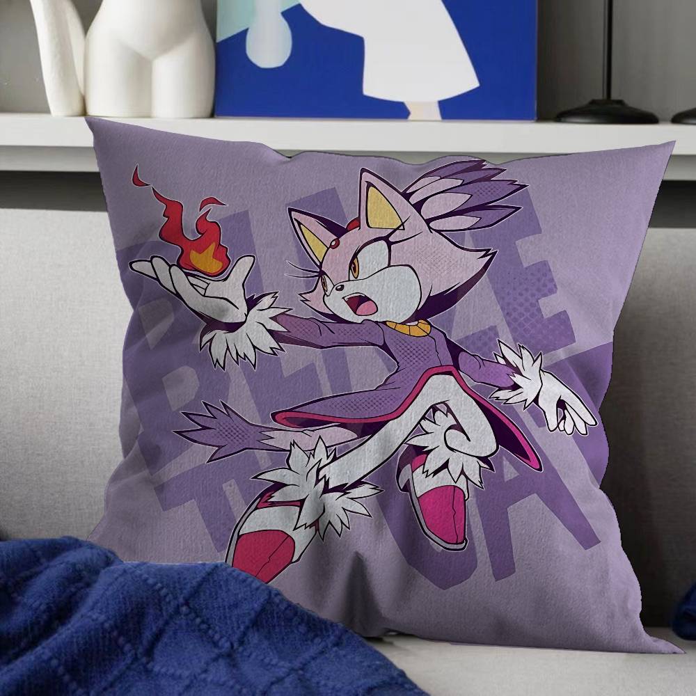Cartoon S-Sonics 45*45cm Cushion Cover Pillow Cover Decor Pillowcase Home Pillowcase For Couch Pillow
