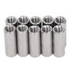 10Pcs Coupling Nut Round Rod Connector Female Thread 304 Stainless Steel M8x1.25 12 L35mm