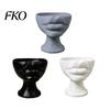 Creative Home Tabletop Decor 3D Printed Lip-Shaped Flower Pot, Artistic Sculptural Planter with Matte Finish, Modern Art Ornament Multifunctional