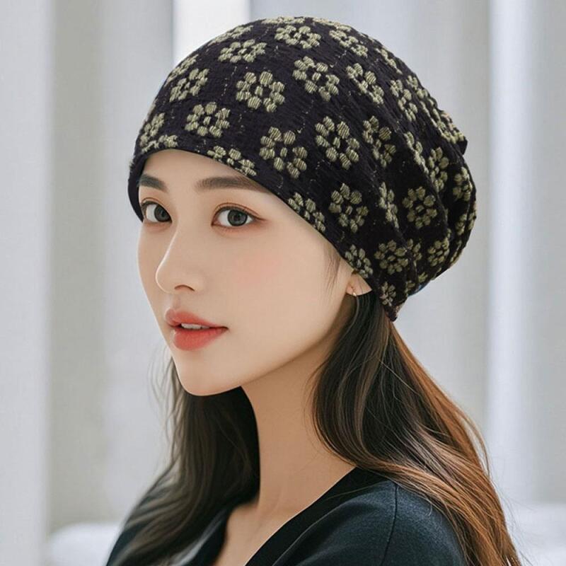 Women's Breathable Floral Beanie Fashion Hat