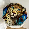 1PC Cheetah StainedGlass Automatic Folding Umbrella - Compact 8-Rib Design, Durable Plastic & Iron, Lightweight for Outdoor Daily Use, Festive Gift046