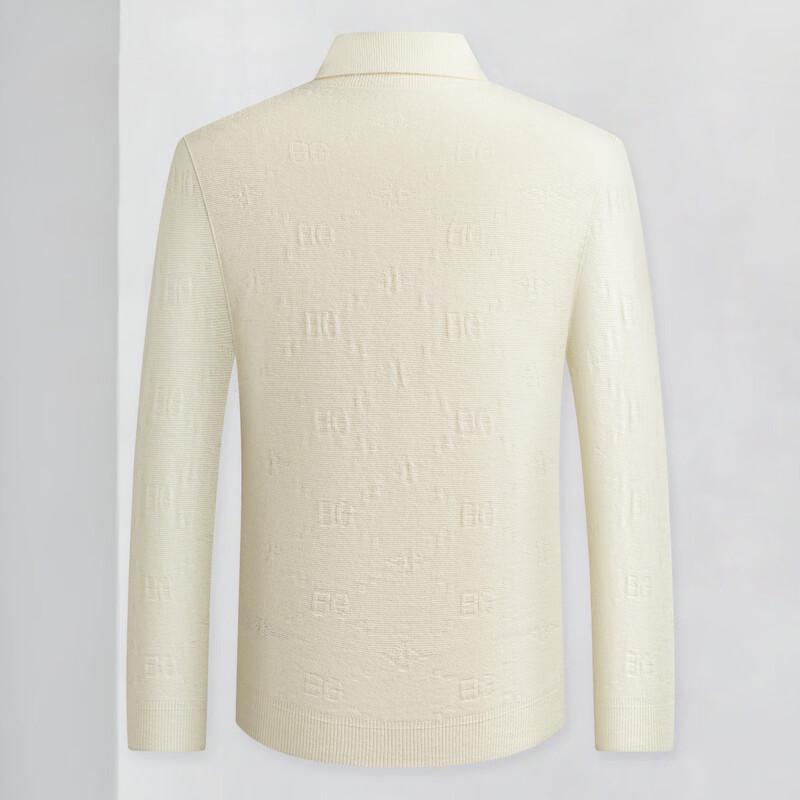 LUOZI Men's Winter Mock Neck Half-Zip Wool Sweater