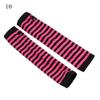 Striped Elbow Gloves Women Emo Gloves Winter Warm Long Sleeves Gloves Women Fingerless Stripe Hip-Hop Knitted Elbow Mittens