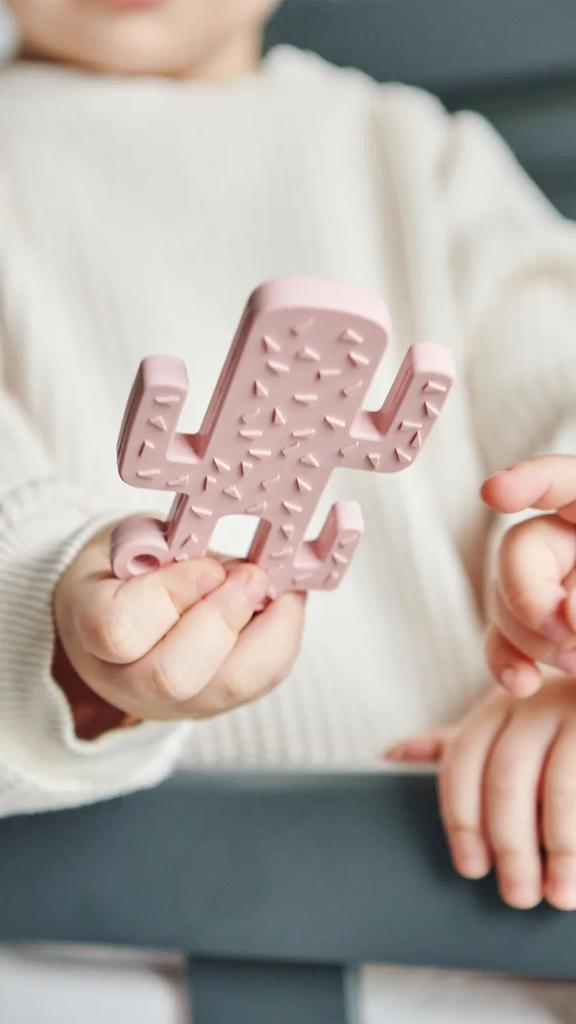Silicone Teether Toy for Babies Cactus Pink MinikOiOi 1 pc.