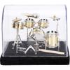 Tissting Mini Drum Model, Miniature Musical Instrument Drum Set Simulate Musical Instrument Ornament for Home Room Decor Collection Gifts Tabletop