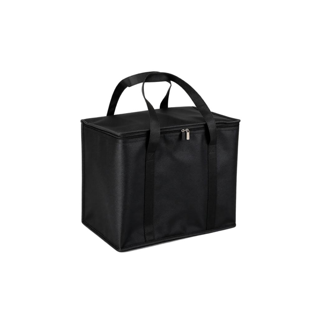 Large Capacity Non-Woven Cooler Bag with Zipper and Aluminum Foil for Food Delivery and Cold Storage