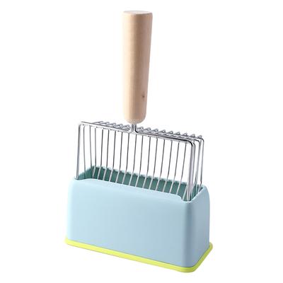 Cat Litter Scoop Kitty Metal Scooper with Deep Shovel Long Handle Base Poop Sifting Kitten Pooper