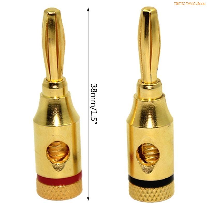 K1AE 10 Pcs Speaker Connector Banana Plugs Connector Open Screw Type Brass Connector for Speaker Stereo Wire